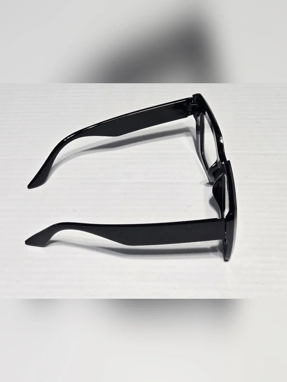 Oversized Square Blue Light Glasses Black Fashion Eyeglass Frames Clear Lens